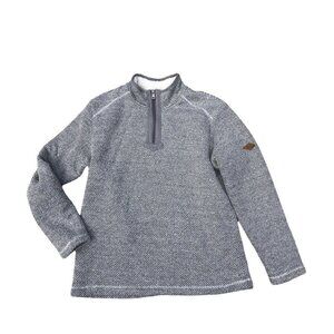 ORVIS Classic 1/4 Zip Pullover Sweater Men's MED Sherpa Lined Thermal Sweatshirt